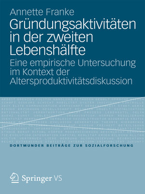 cover image of Gründungsaktivitäten in der zweiten Lebenshälfte